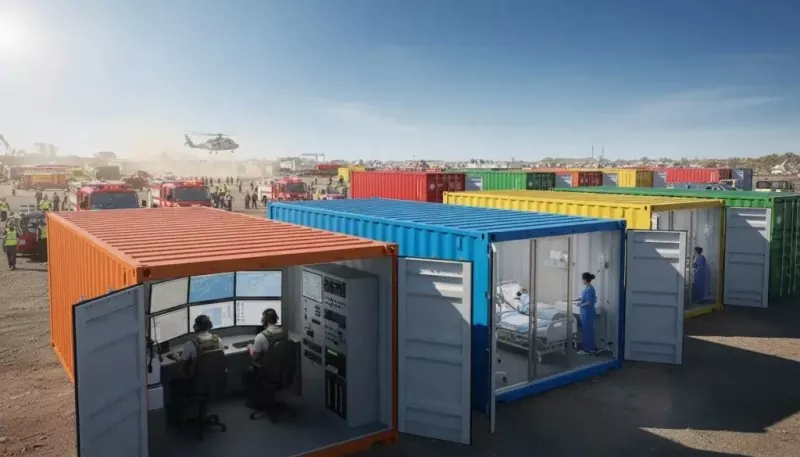 Fövqəladə Fəlakətlərə Yardım Konteynerinin Polad Konstruksiyası