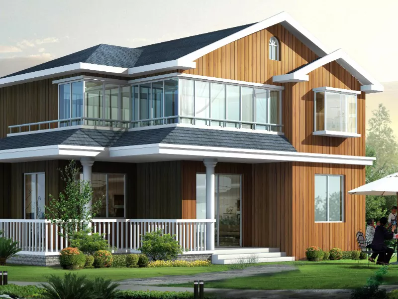 Lüks və müasir prefabrik işıq ölçü cihazı prefabel villa