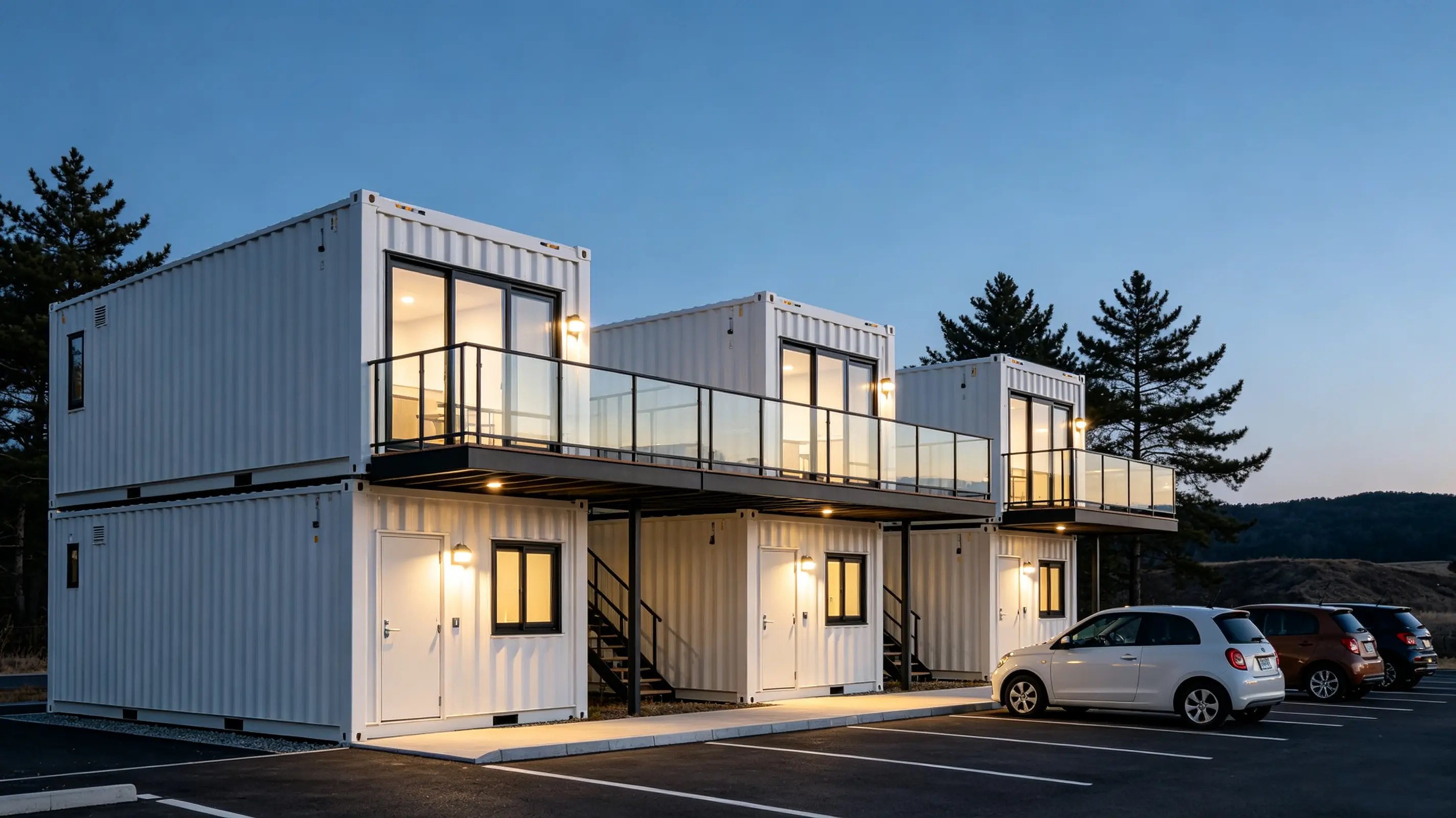 Prefabrik konteyner motel tikintisi