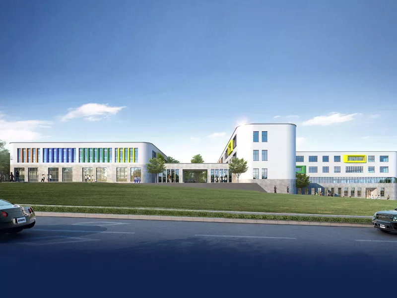 Prefabrik polad quruluşu məktəb binası
