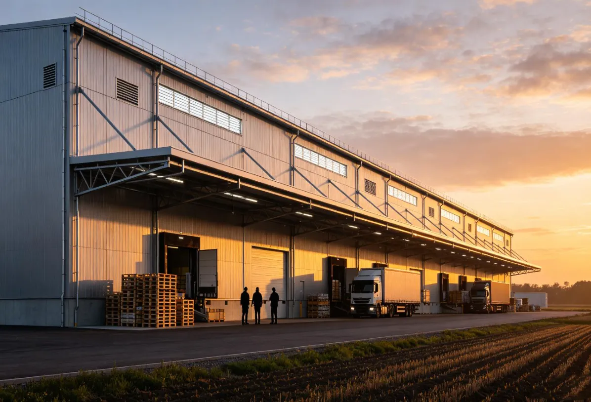 Polad konstruksiya kənd təsərrüfatı məhsulları logistika mərkəzinin tikintisi